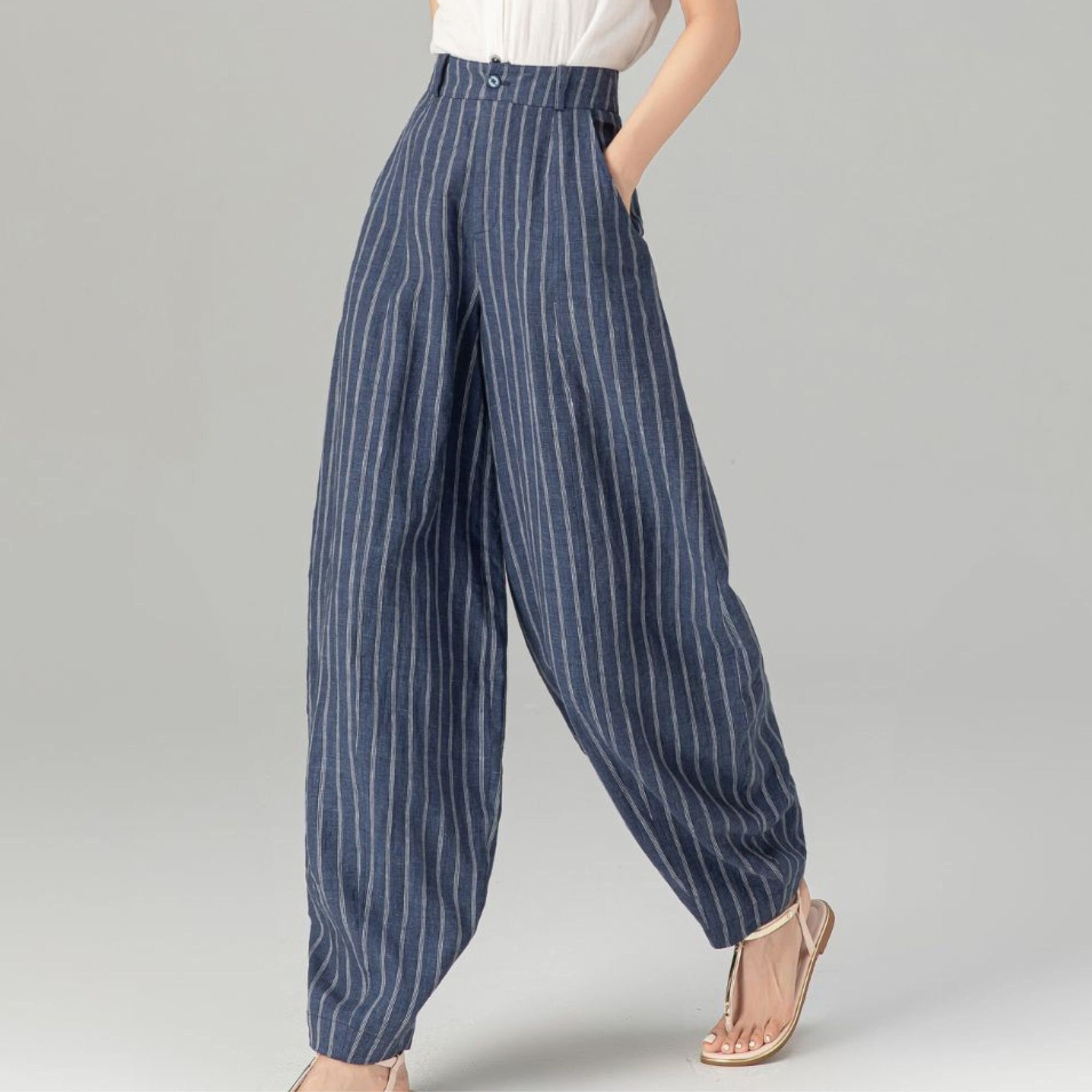 Vintage Striped Pants - Etsy Vintage Striped Pants - Etsy