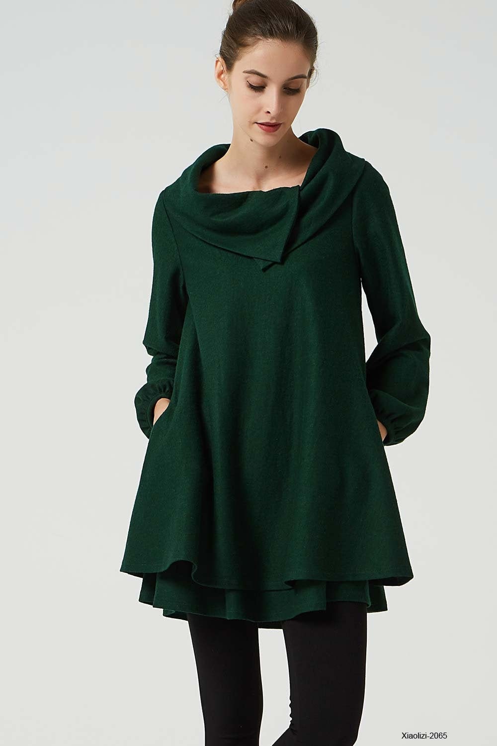 Green Wool Dress - Etsy Green Wool Dress - Etsy