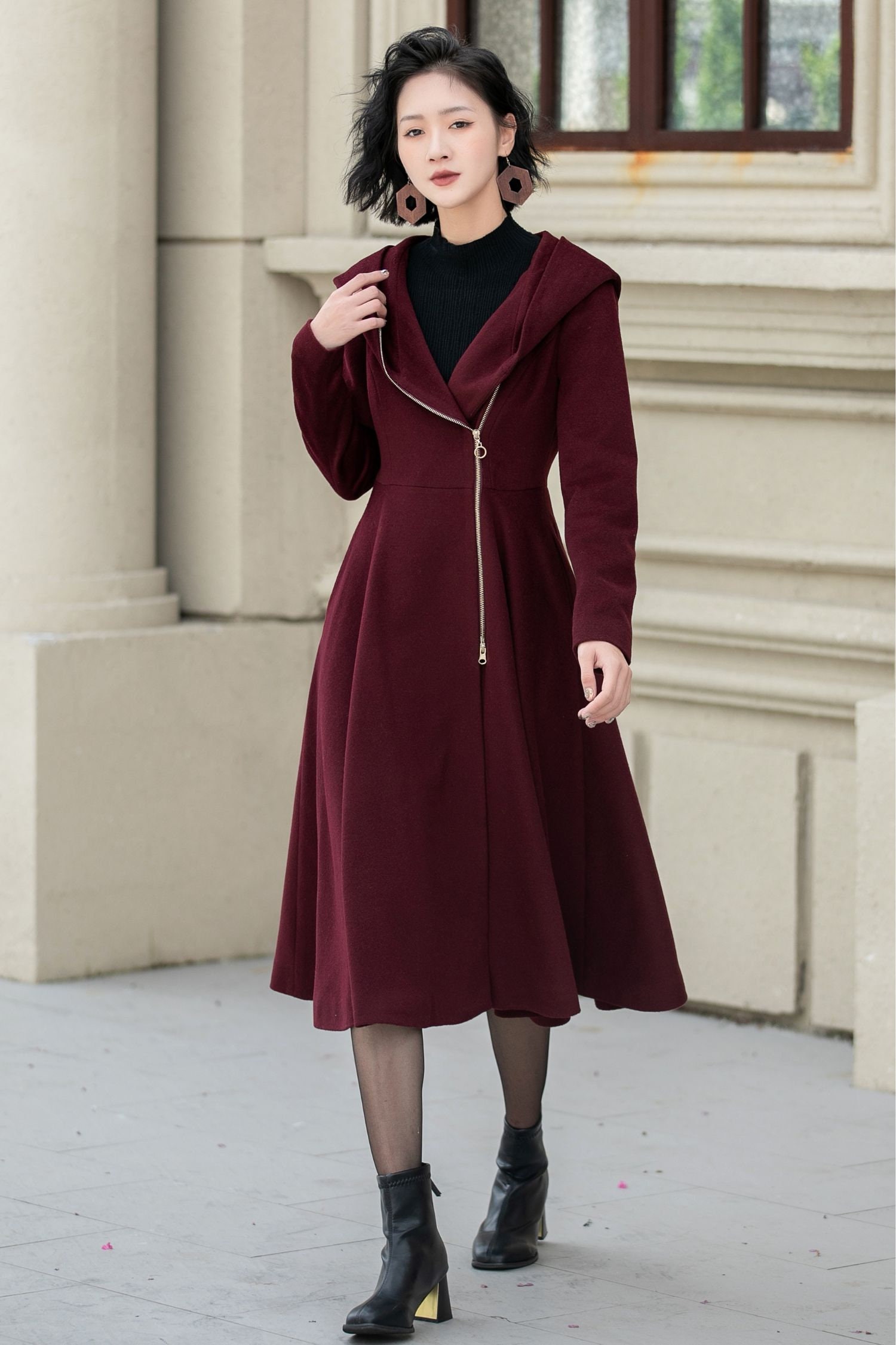 Wool Coat, Hooded Wool Coat, Womens Coat,winter Wool Coat, Midi Wool Caot, Swing Wool Coat, , Princess Coat, Custom Coat, Xiaolizi 5345 - Etsy Wool Coat, Hooded Wool Coat, Womens Coat,winter Wool Coat, Midi Wool Caot, Swing Wool Coat, , Princess Coat, Custom Coat, Xiaolizi 5345 - Etsy
