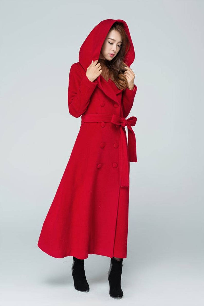red coat pant combination