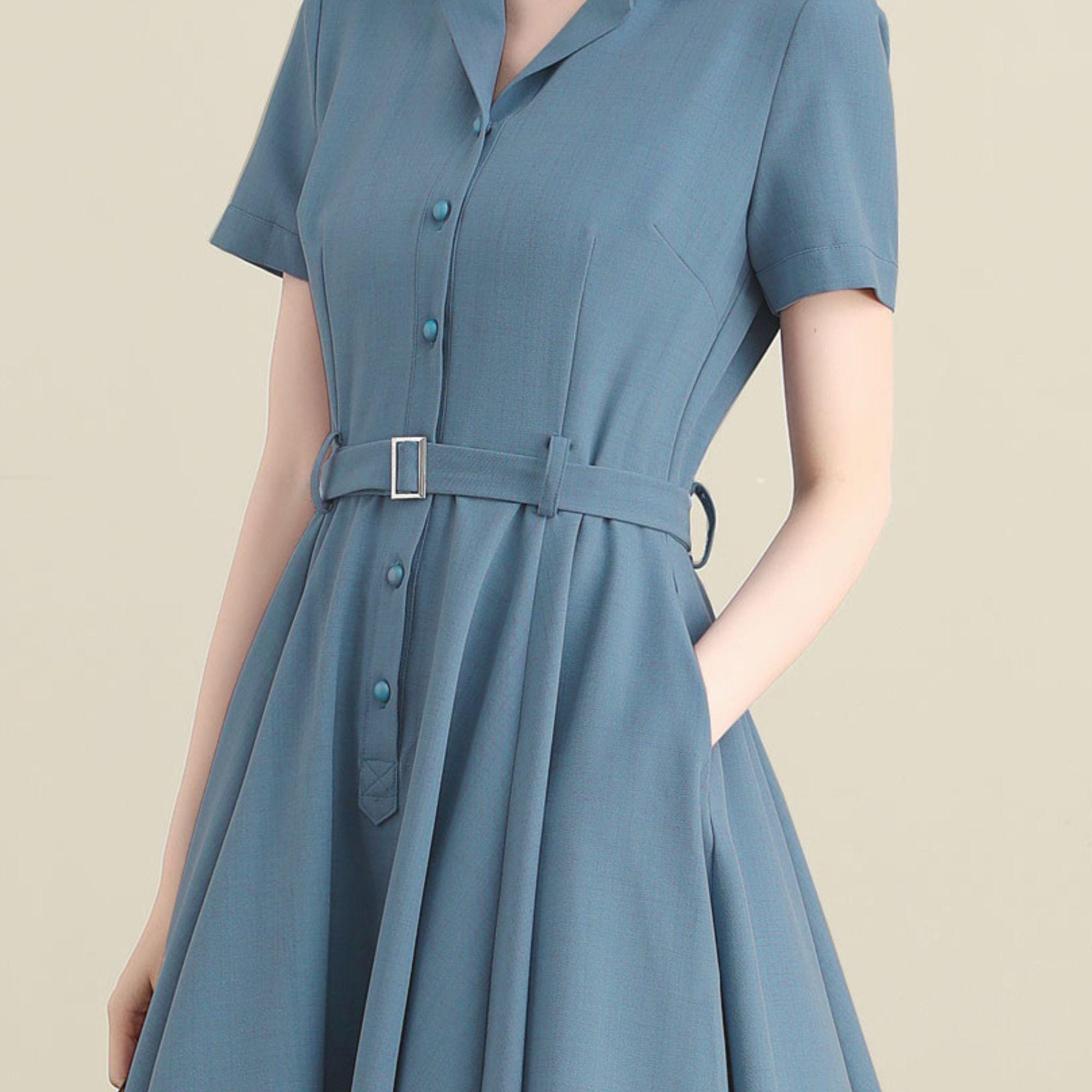 Linen Summer Vintage Dress