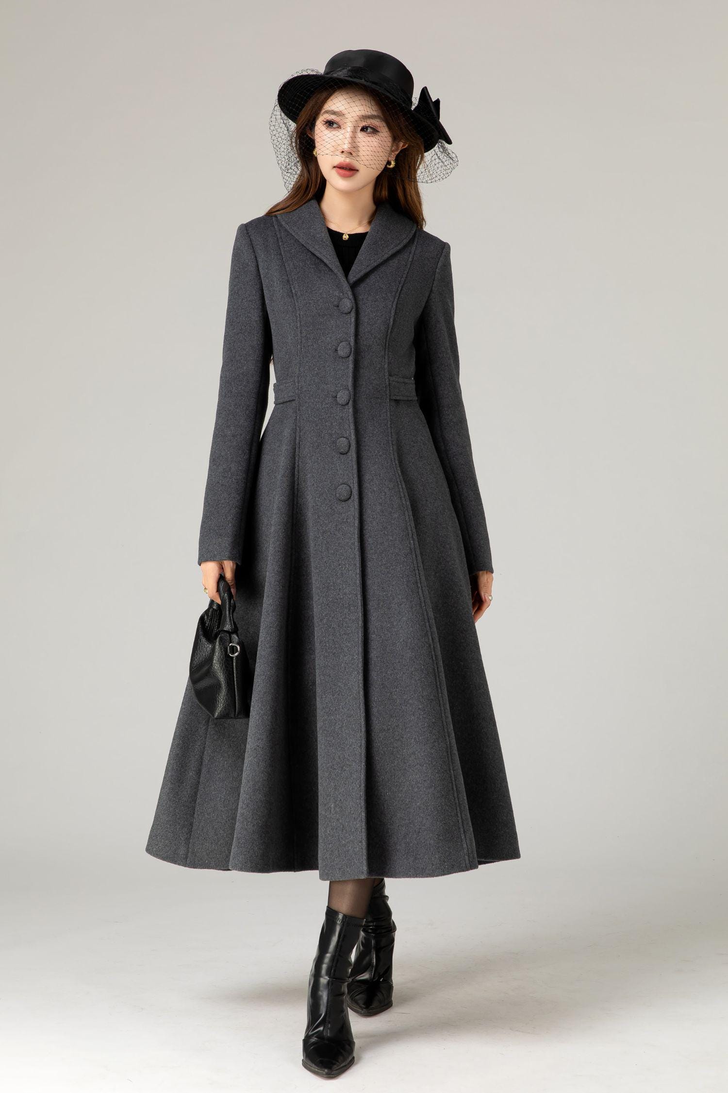 Sillage ウール コート charcoal grey WOOL COAT Sillage ウール コート charcoal grey WOOL COAT