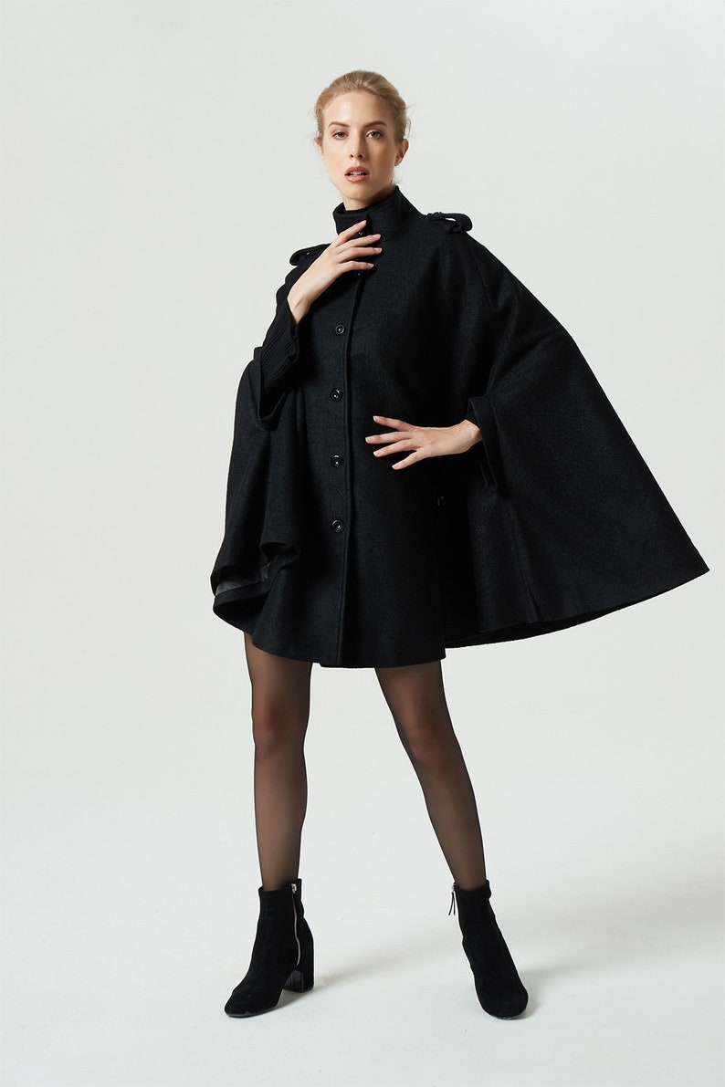 Wool Cape Cape Coat Long Cape Womens Cape Poncho Cape Etsy