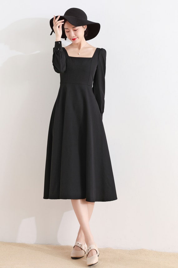 black vintage dress