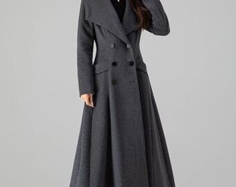 Sillage ウール コート charcoal grey WOOL COAT City Coat, Charcoal | Down-Lined Waterproof Cashmere Wool