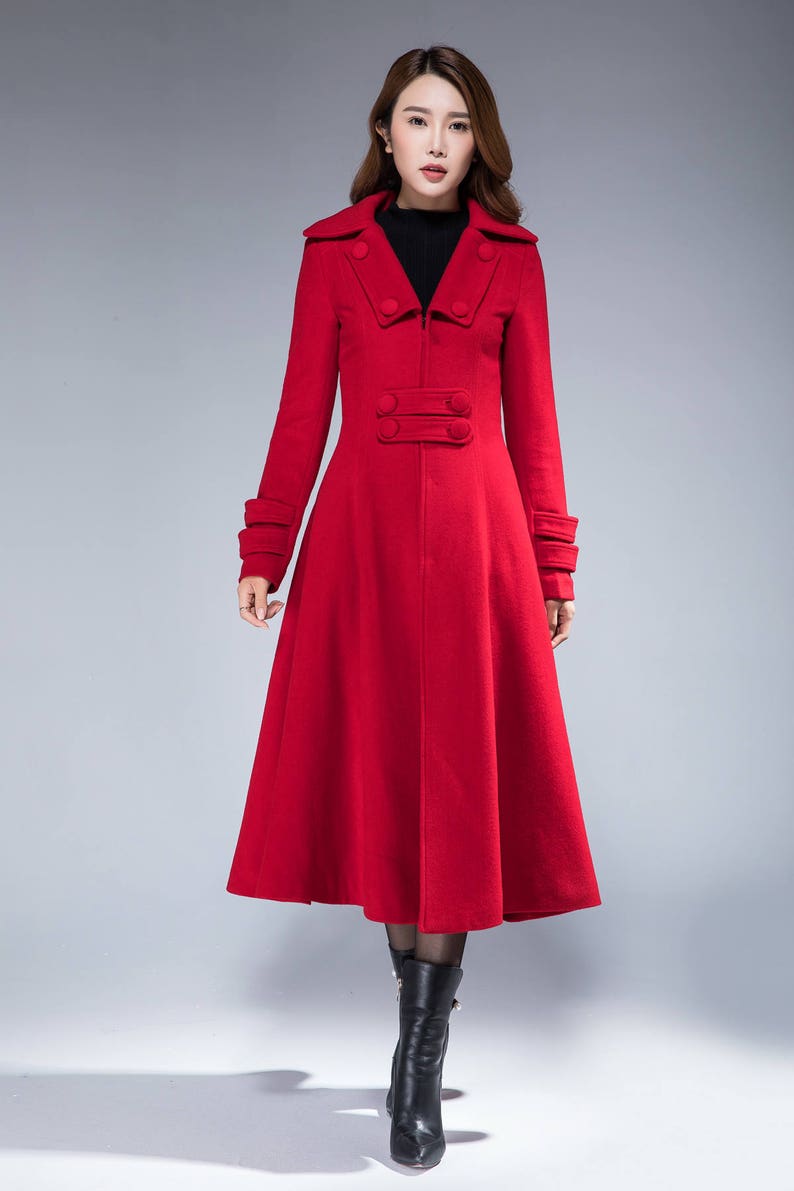 Winter wool coat long wool coat winter coat woman wool | Etsy