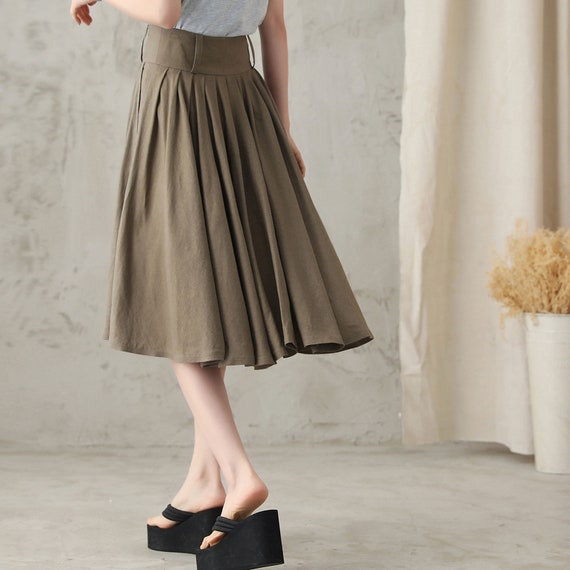 【INCHANT ME】Sol Half Pleated Midi Skirt Forgive and Forget Half-Pleated Wrap Midi Skirt