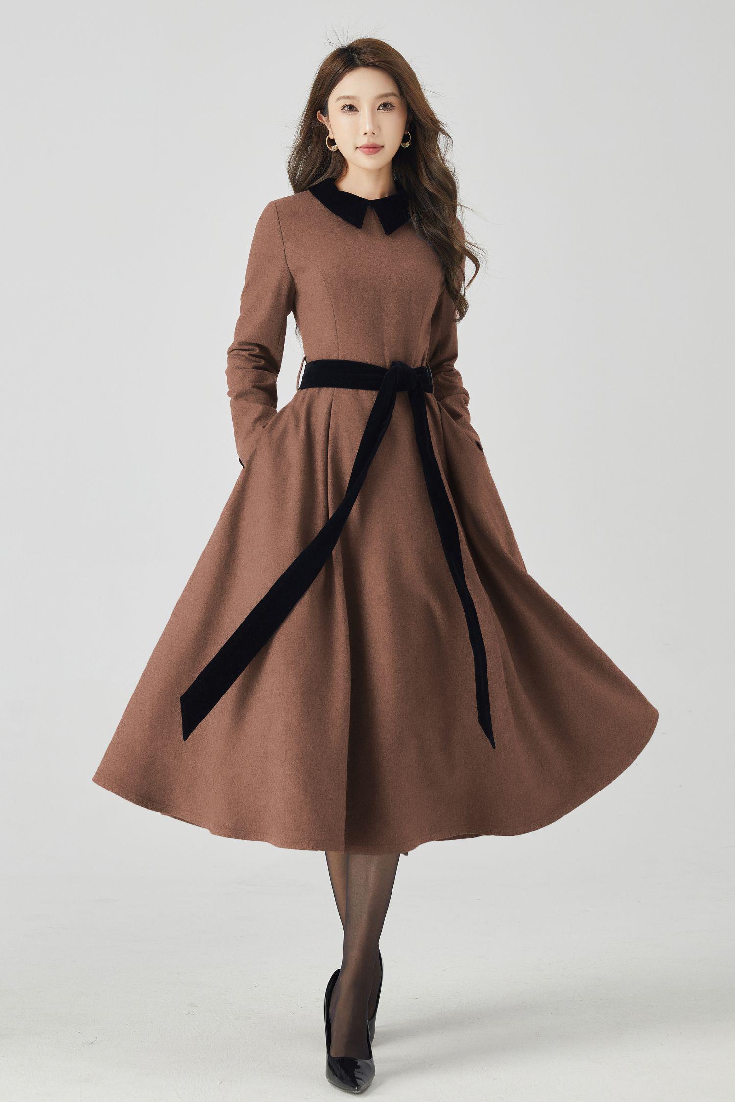 brown work dresses Cryola Cut Work Dress