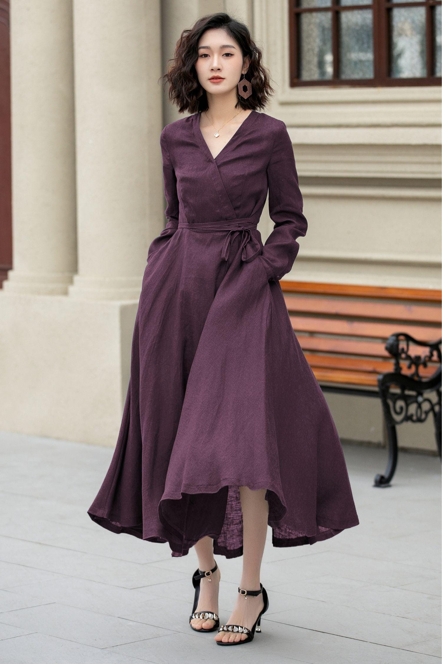 lavender brown wrap dress Kids Soft Leather Rubber Sole Penny Loafers main image 1