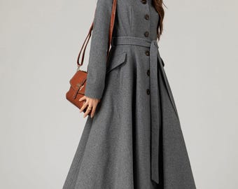 Long Wool Coat, Womens Coat, Hooded Coat, Warm Winter Coat