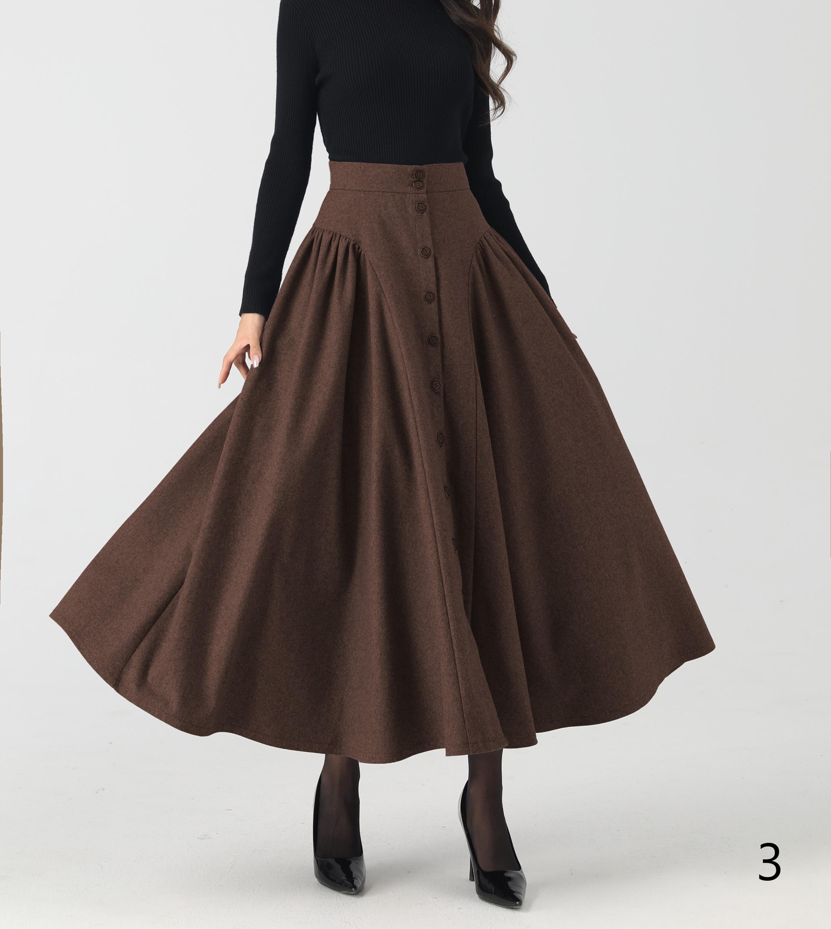 ◇LENINA◇ CIEL wool pleats skirt_BROWN Thom Browne Cavalry Twill Wool Pleated Mini Skirt | 26