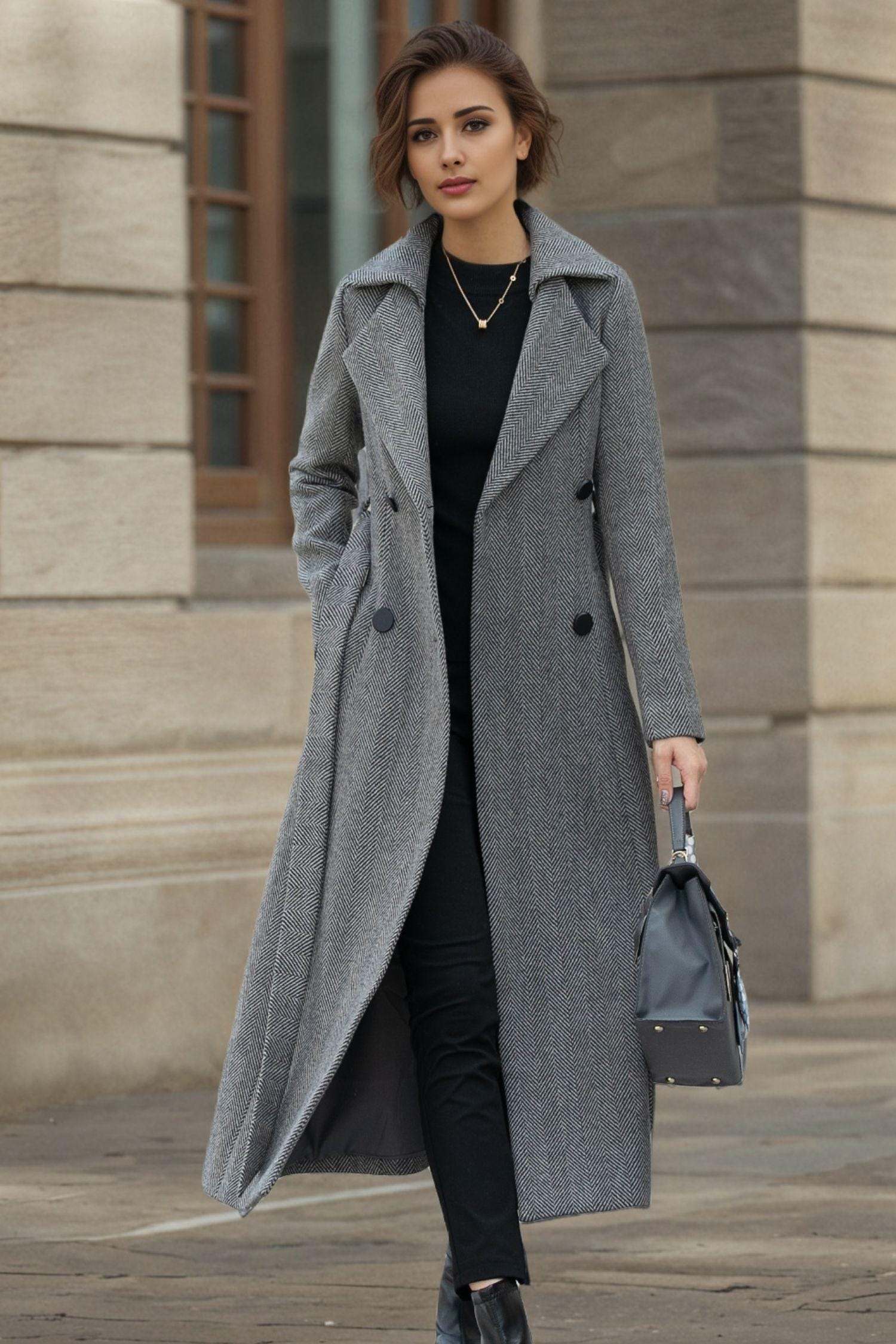 Herringbone Womens Coat - Etsy