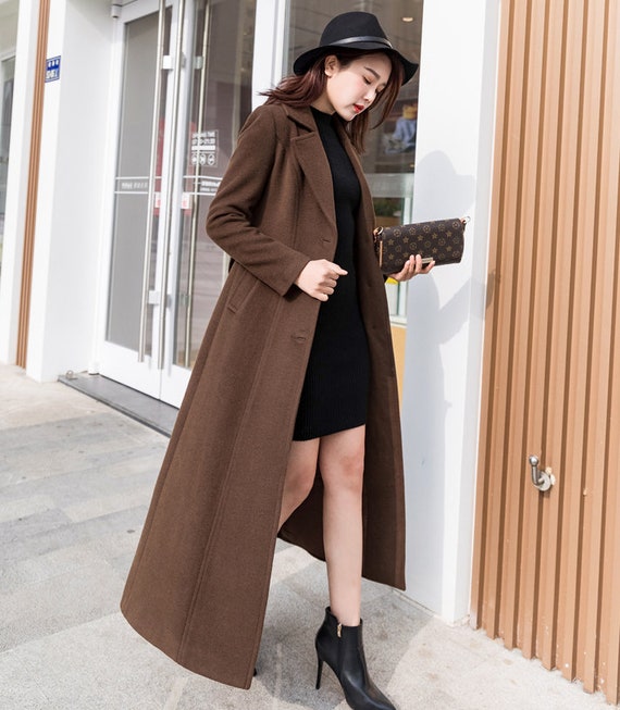Womens winter warm wool coat in green 2458 Womens winter warm wool coat in green 2458