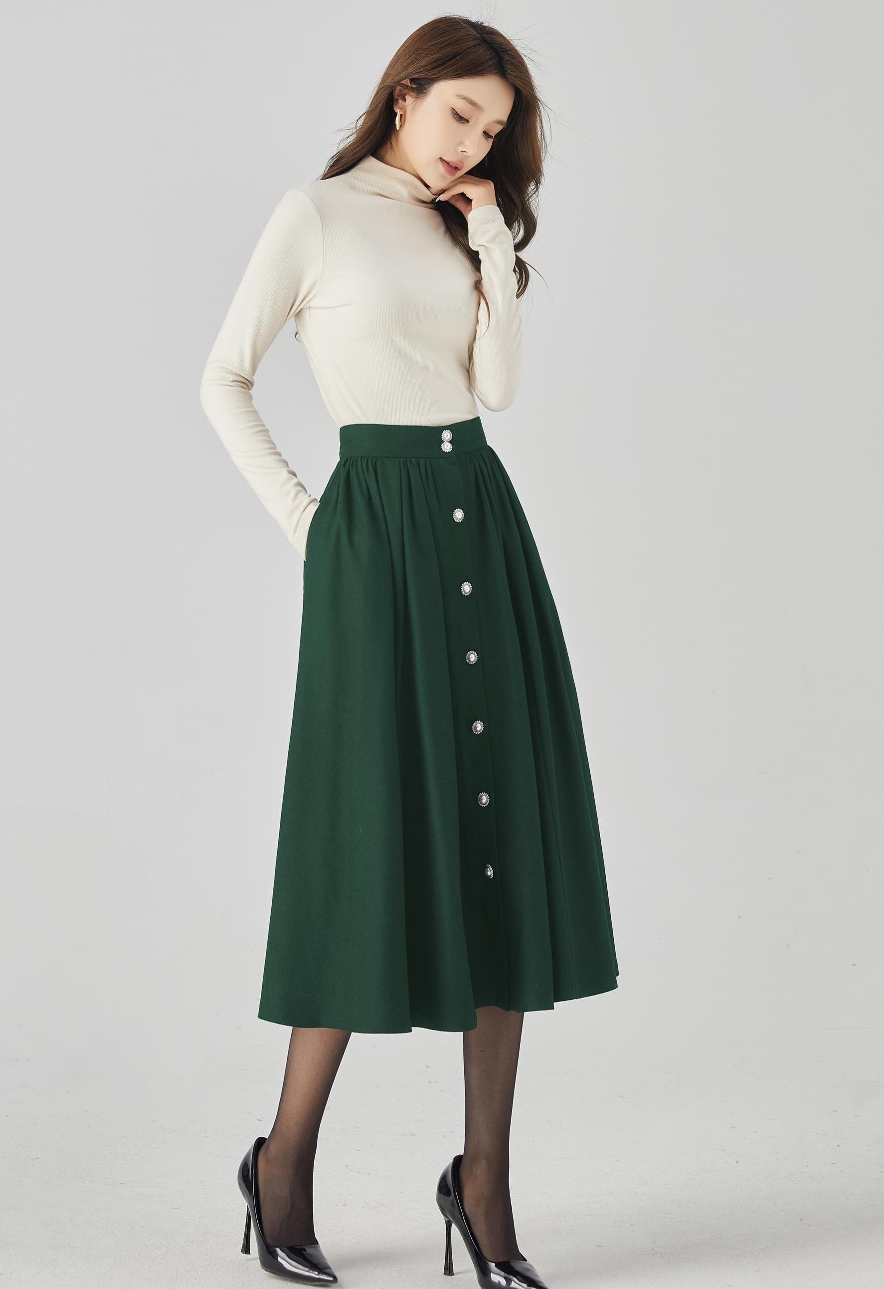 【Anyone more】Peanuts wool pleated skirt il_fullxfull.6394045764_6cus.jpg
