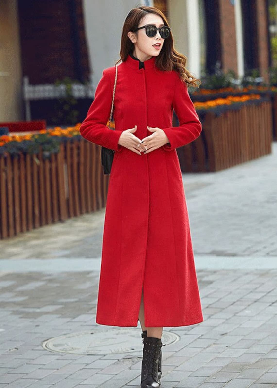 White Wool Coat Winter Wool Coat Women Single Breasted Etsy