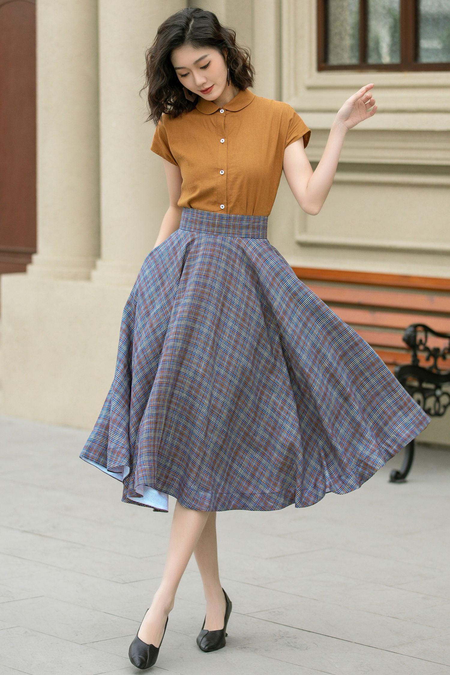 johnsmedley LINEN QUILT SKIRT