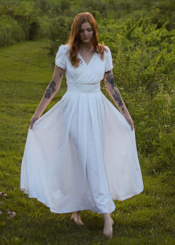 long white dress amazon PJYLLND Women's Straight Dress With Elaborate Back Strap For Women : Clothing, Shoes & Jewelry Whether youre walking down the aisle or dancing under the stars Linen Flare Dress | White