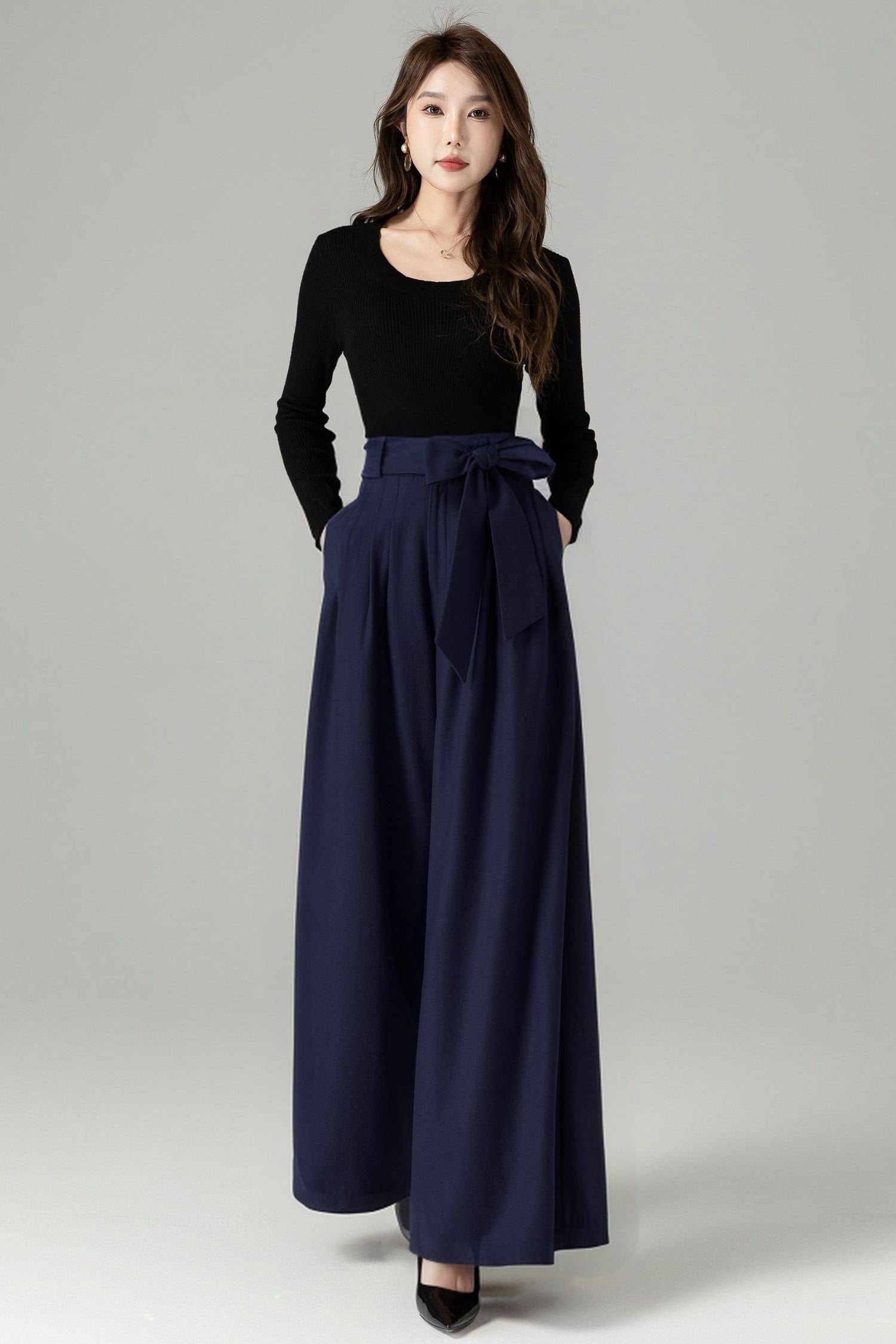 パンツ 24SS LONG WIDE TROUSERS 2/90 wool 24SS LONG WIDE TROUSERS 2/90 wool