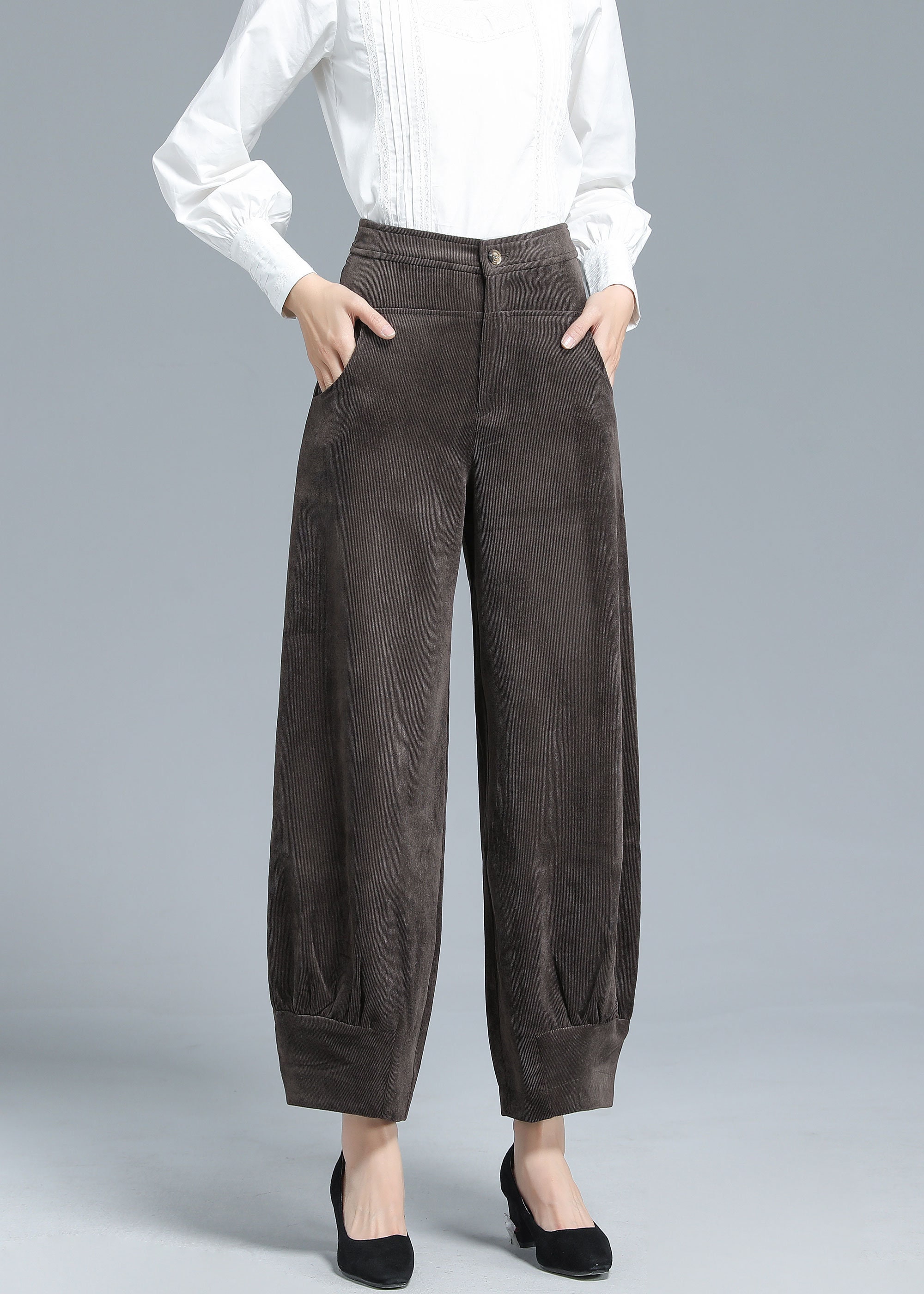 パンツ ASCLO Winter Wide Corduroy Pants (3color) Corduroy Pants Women, Wide Leg Corduroy Pants, Autumn Winter