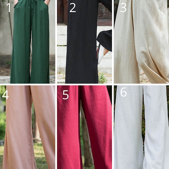 Womens Palazzo Long Pants High Waist Wide Leg Stretchy Loose Fit