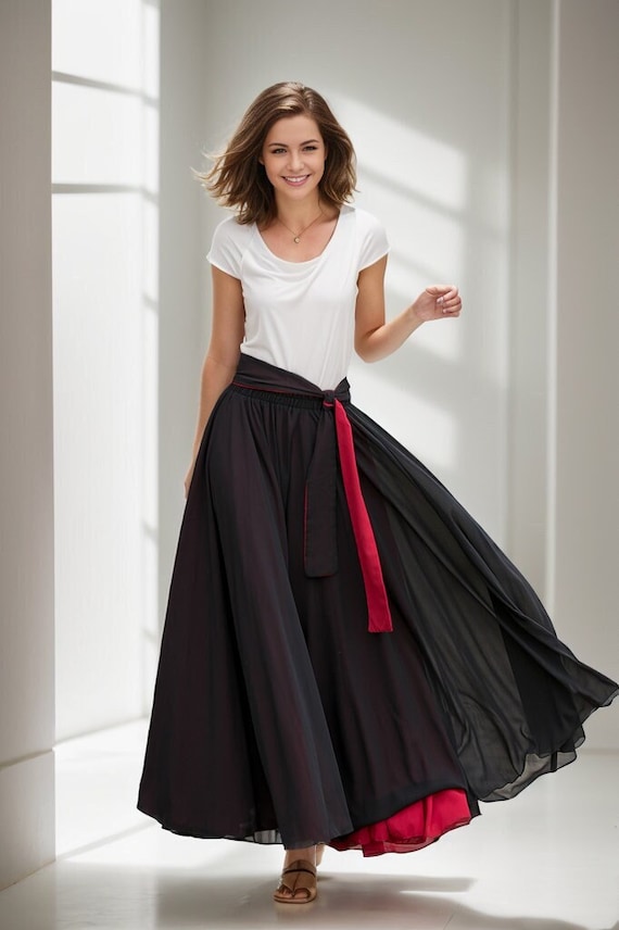 【I AM MARI】Posh Pin Tuck Flare Banding Long Skirt il_340x270.2923726977_dxdy.jpg