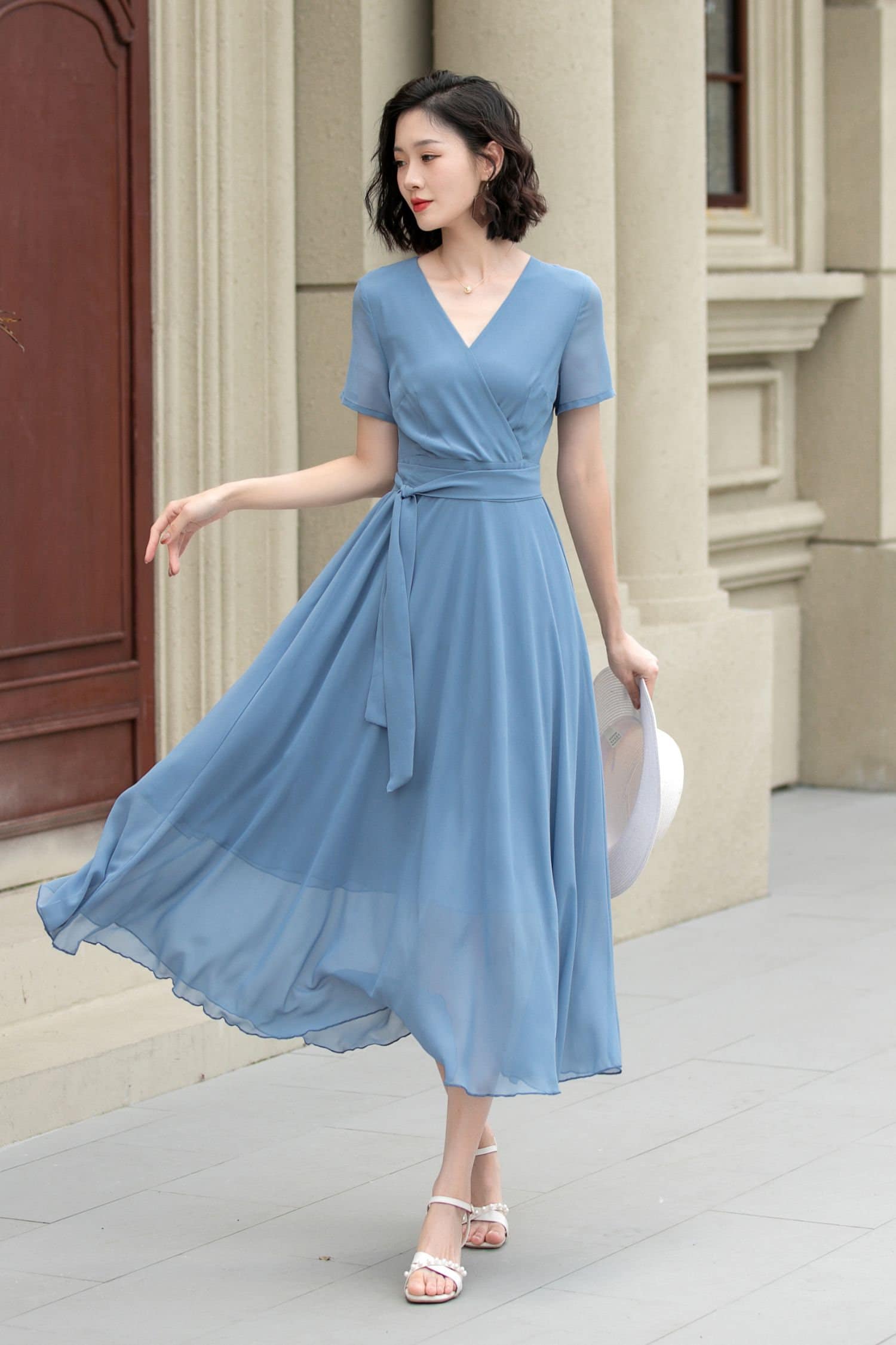 【直営・関税送料込】Wrap dress in cotton 51KjiycP6RL._UY1000_.jpg