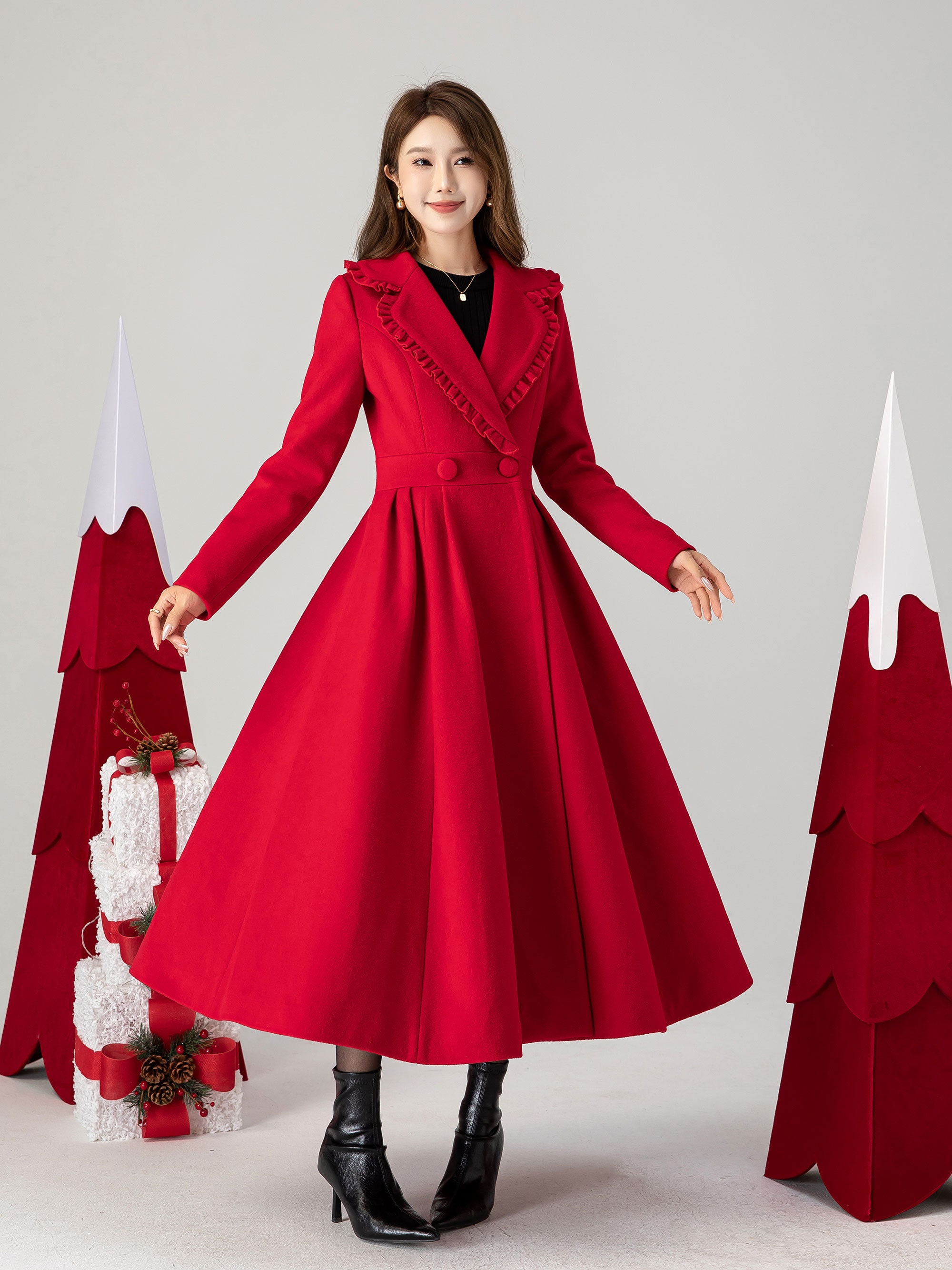 コートMelton Wool Gown Coat Melton Wool Gown Coat | MIELI INVARIANT