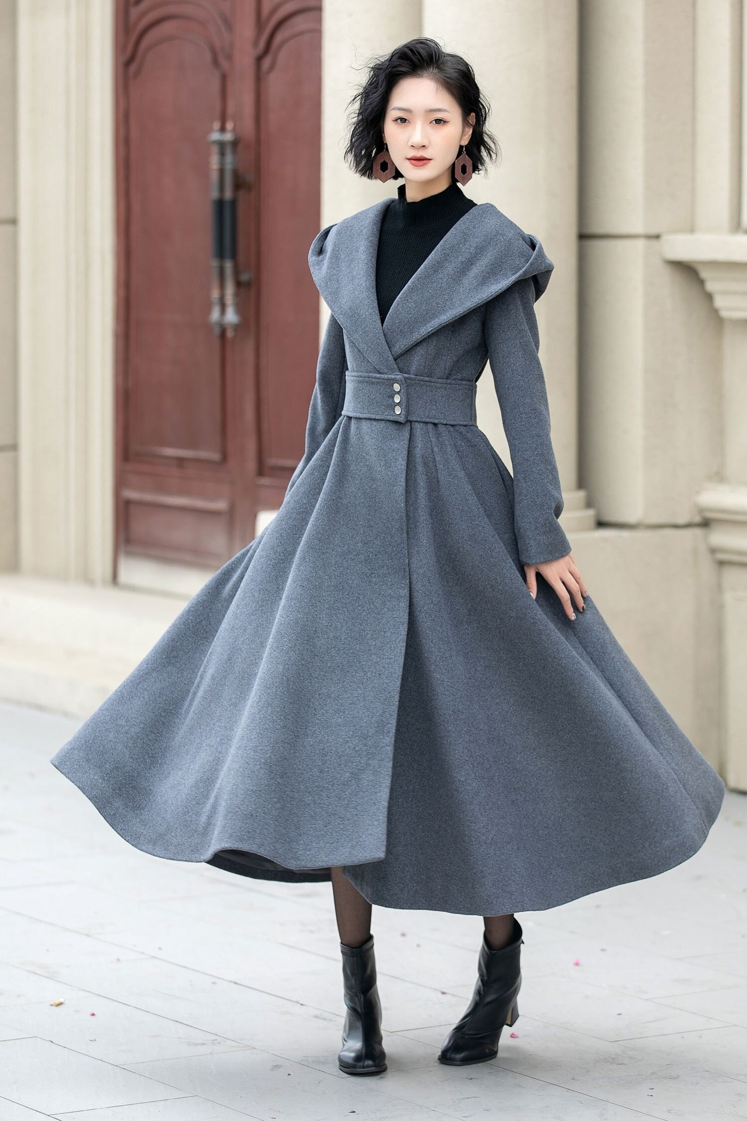 ジャケット・アウター volume wool tailored coat charcoal gray City Coat, Charcoal | Down-Lined Waterproof Cashmere Wool
