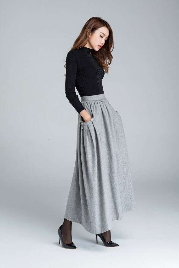 light grey maxi