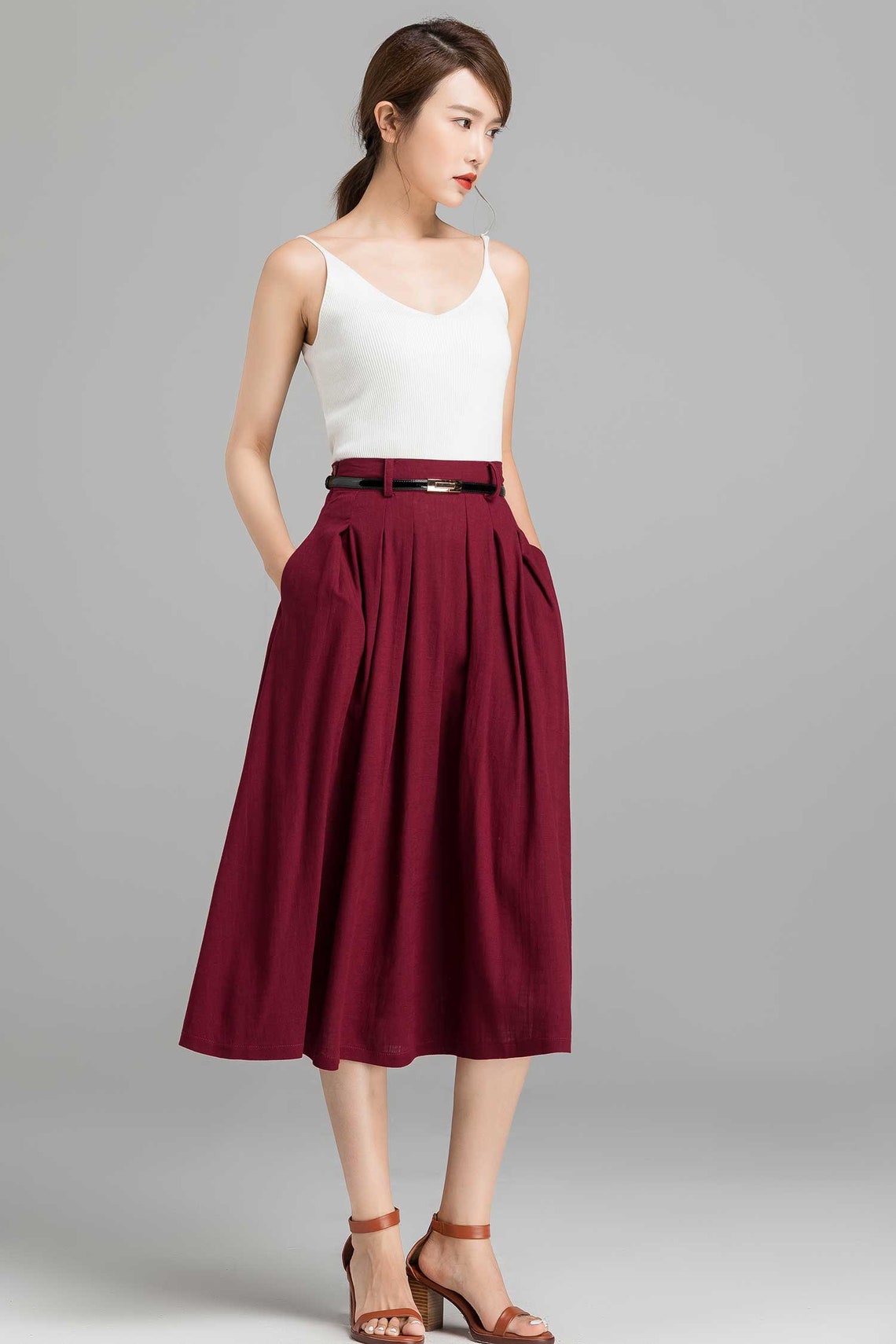 A-Line Full Midi Skirt main image 0