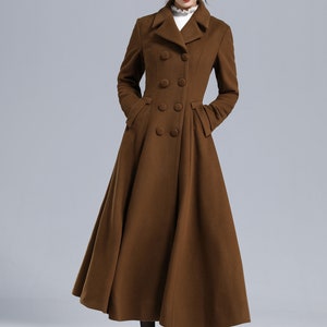 Vintage Inspired Maxi Wool Coat, Women's Wool Coat Women, Warm Winter ...