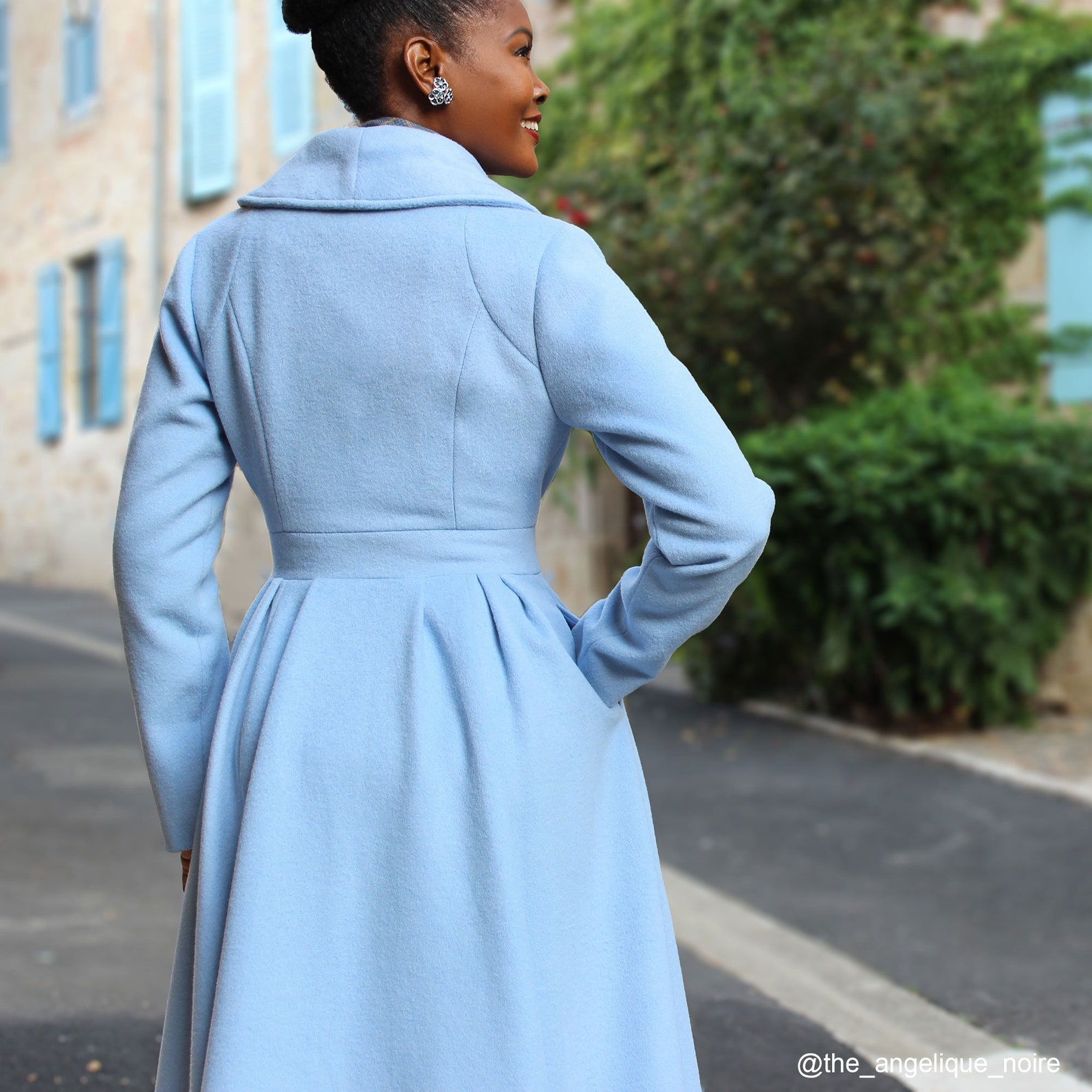 1950s Vintage Inspired Wool Coat Wool Princess Coat Blue | Etsy