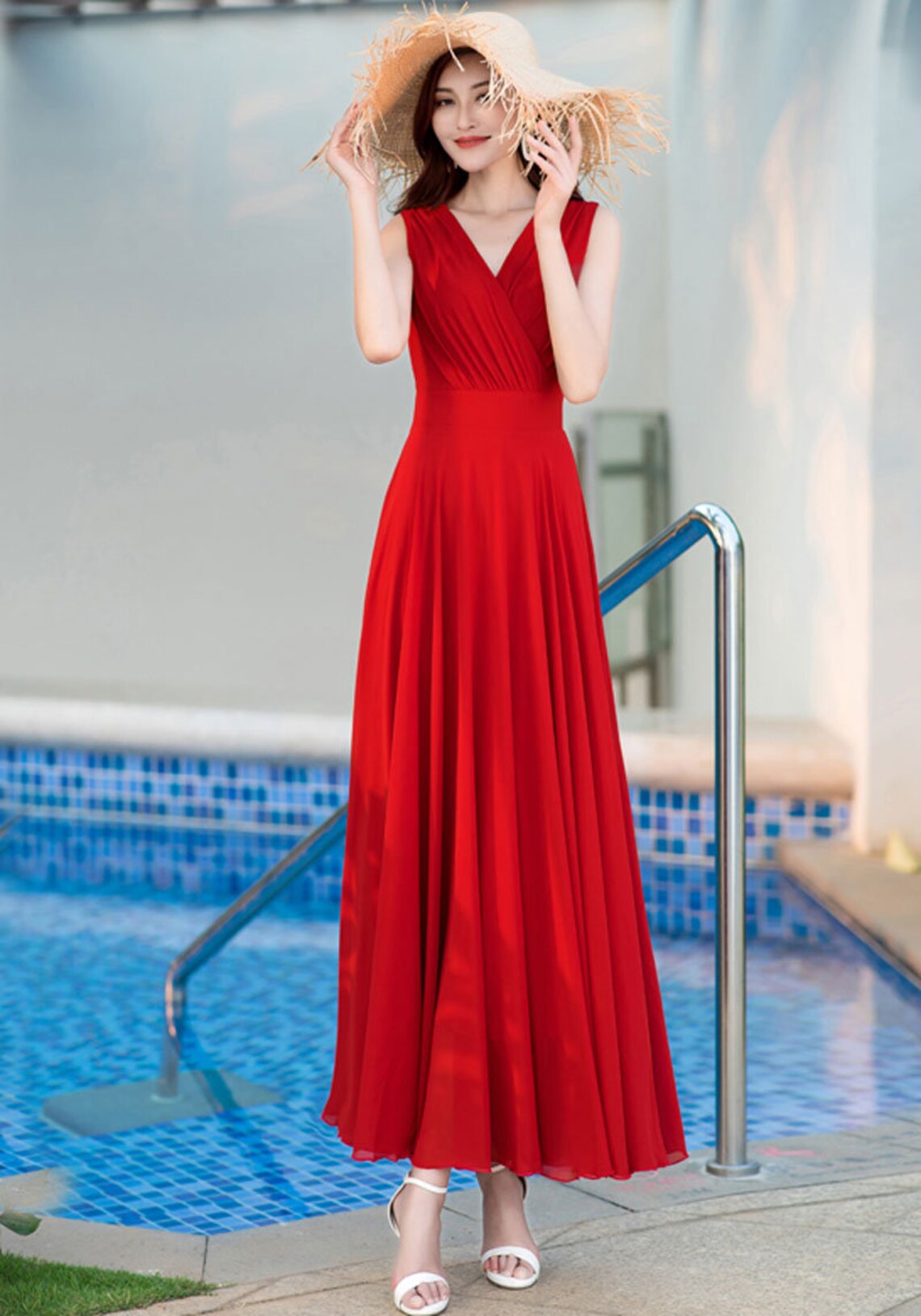chiffon kleid boho