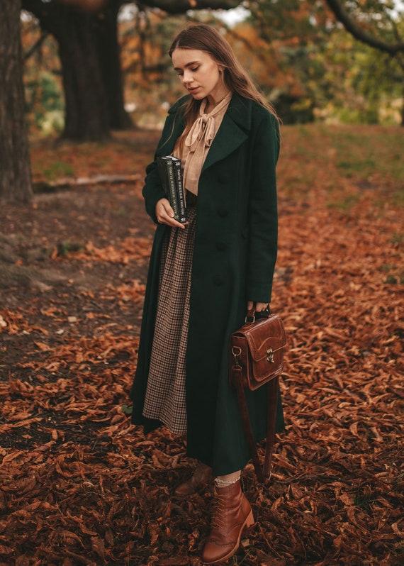 Vintage inspired Long wool coat women 3160 Vintage inspired Long wool coat women 3160
