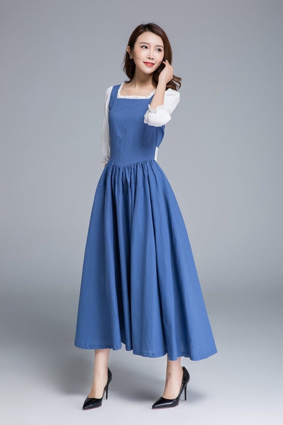 belle blue dress