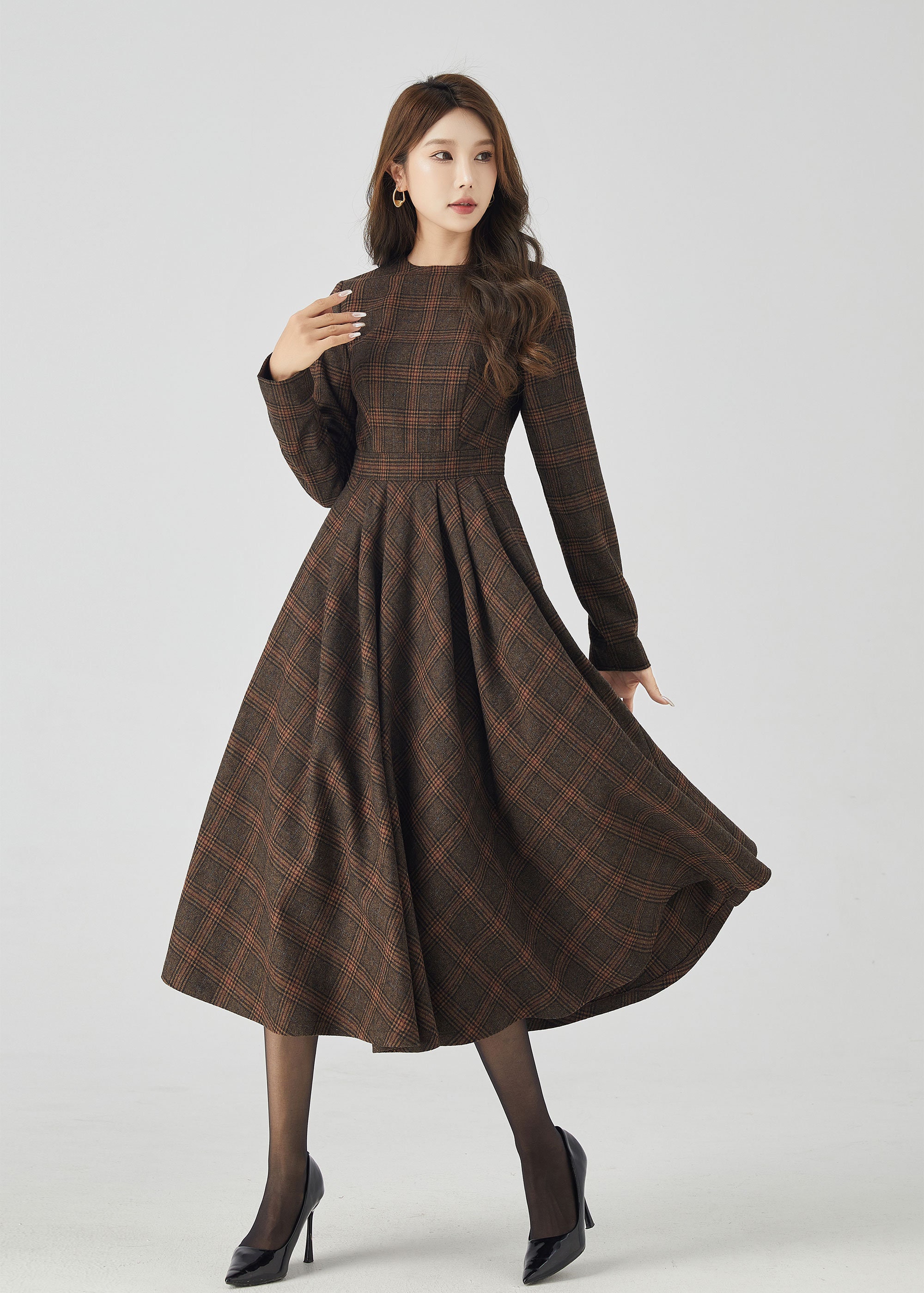 Long Sleeve Asymmetrical Dress - Just For Kix