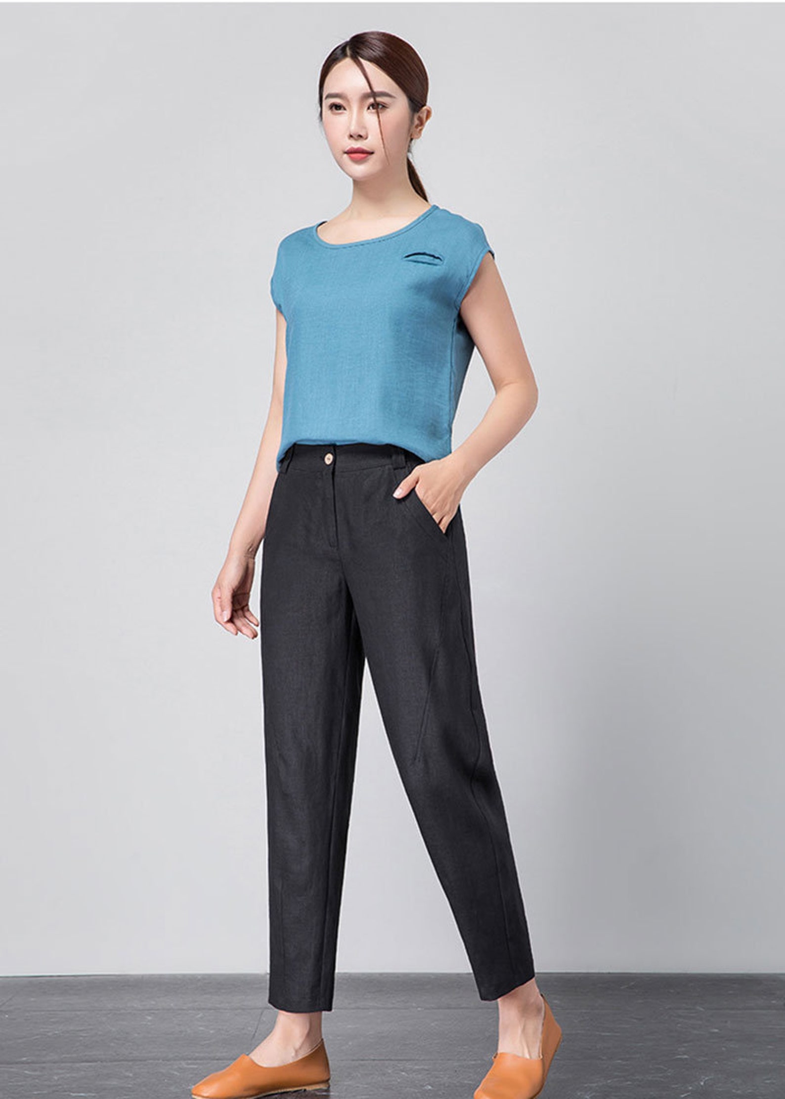 Long Pants For Tall Women - Belted Linen Pants At LTS | Linen pants, Long tall sally, Tall women