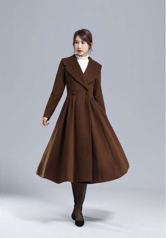 Brown Princess Wool Coat Women 3241# Brown Princess Wool Coat Women 3241#