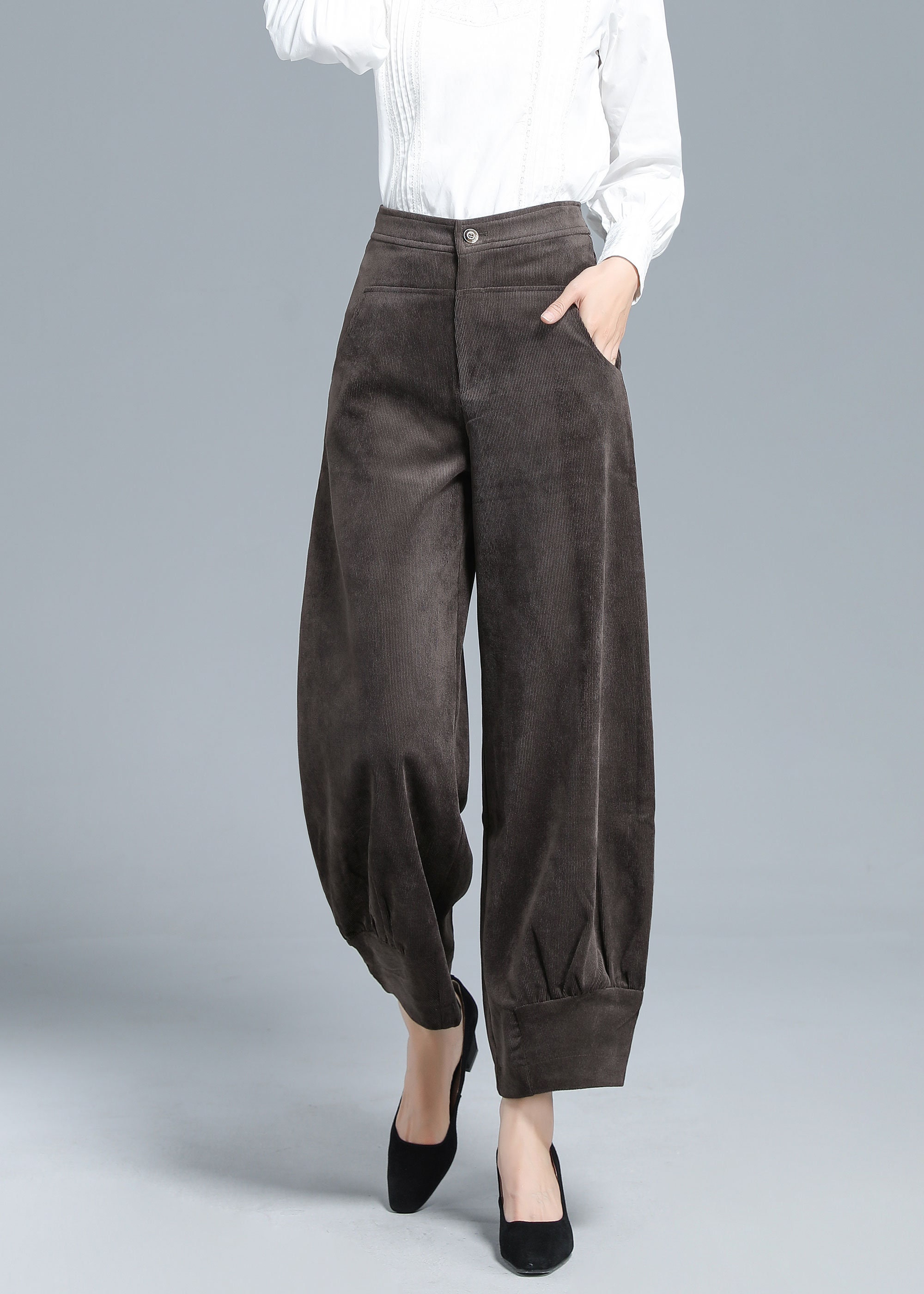 ★24-25FW新作★threetimes★Candy corduroy pants Corduroy Pants Women, Wide Leg Corduroy Pants, Autumn Winter