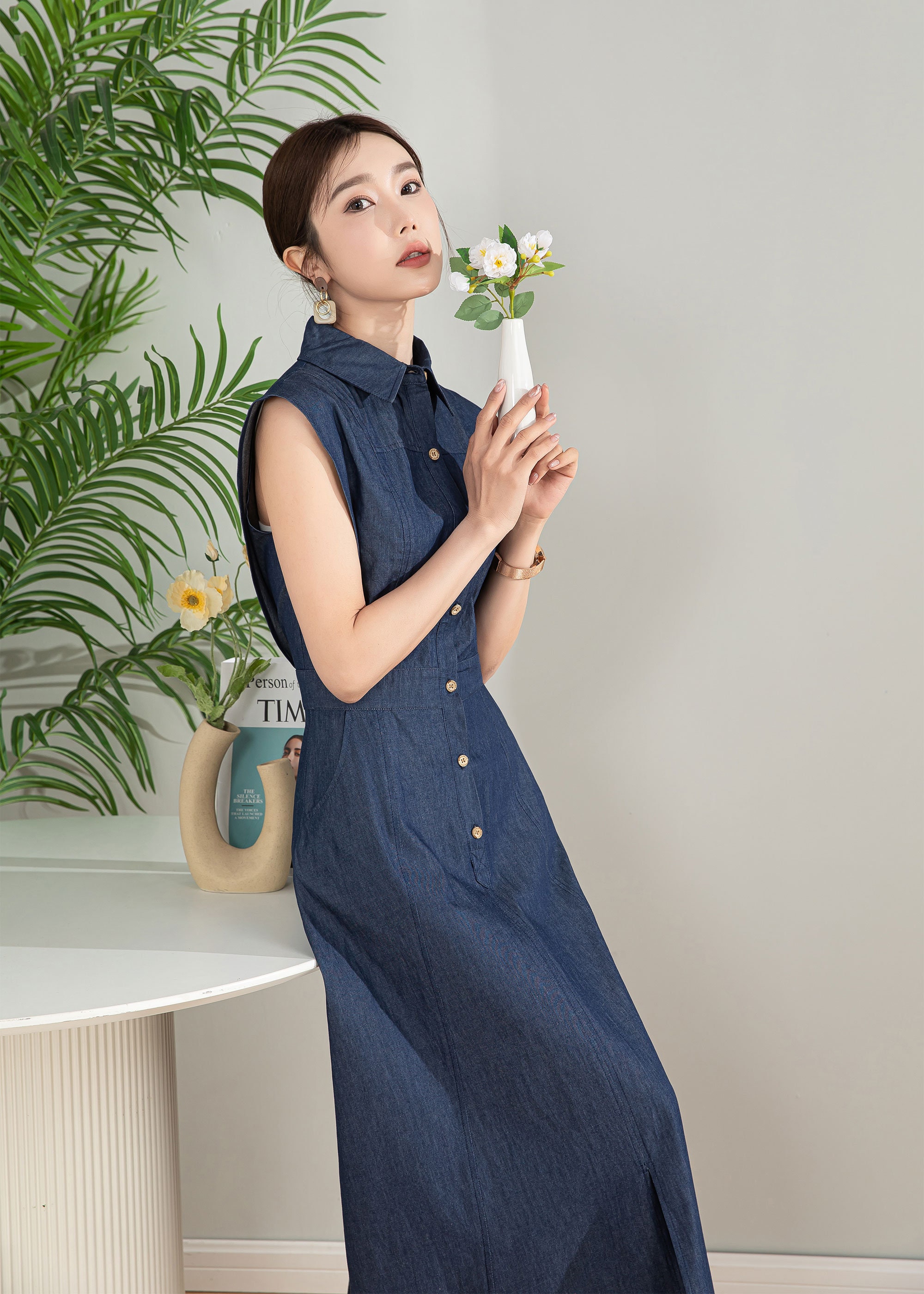 ◆Loulouseoul◆ Classic Denim Sleeveless Dress Blue 未命名的设计_-_2025-06-