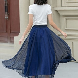 Chiffon Flowy Hem Skirt