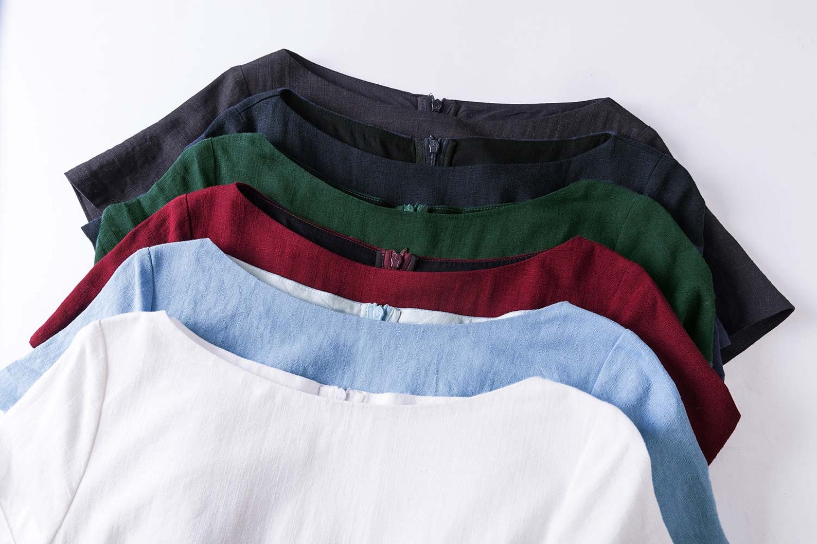 white linen dress with belt