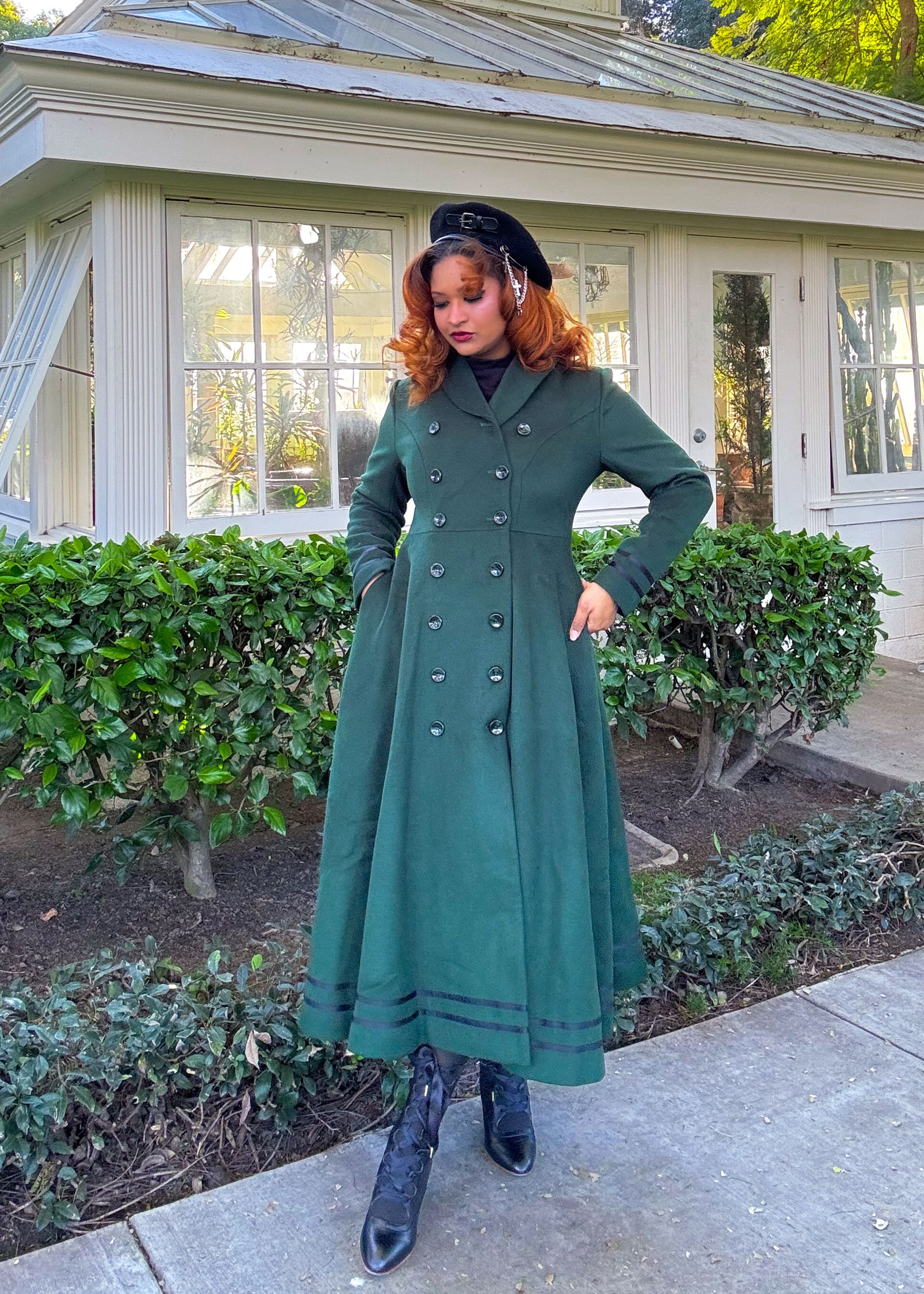 Dark Green Swing Wool Coat, Vintage Inspired Princess Coat, Double Breasted Winter Coat, Custom Long Coat, A Line Coat Women, Xiaolizi 4891 - Etsy Dark Green Swing Wool Coat, Vintage Inspired Princess Coat, Double Breasted Winter Coat, Custom Long Coat, A Line Coat Women, Xiaolizi 4891 - Etsy