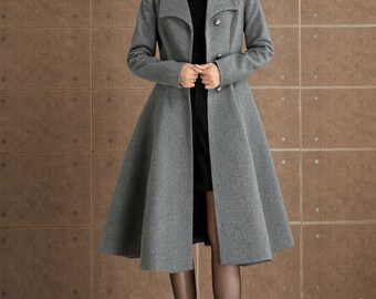 epine volume wool tailored coat gray⭐️ epine volume wool tailored coat gray⭐️ レディース