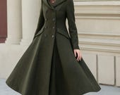 Wool Coat, Womens Coat, Winter Coat, Hooded Coat, Long Wool
