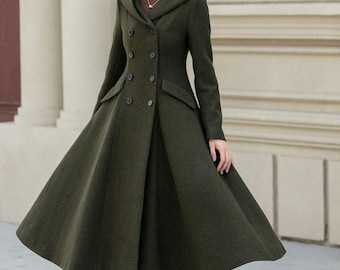 Hooded winter warm wool coat women 5461 Hooded winter warm wool coat women 5461
