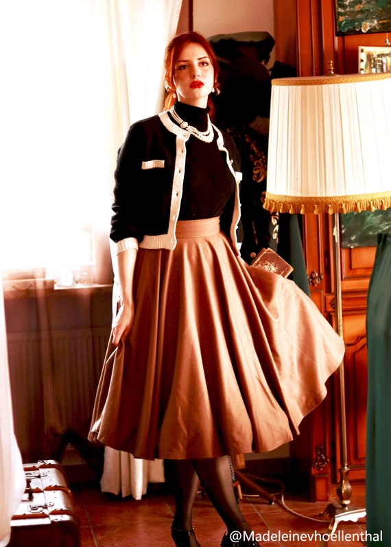 Brown winter circle womens wool skirt 4836 Brown winter circle womens wool skirt 4836