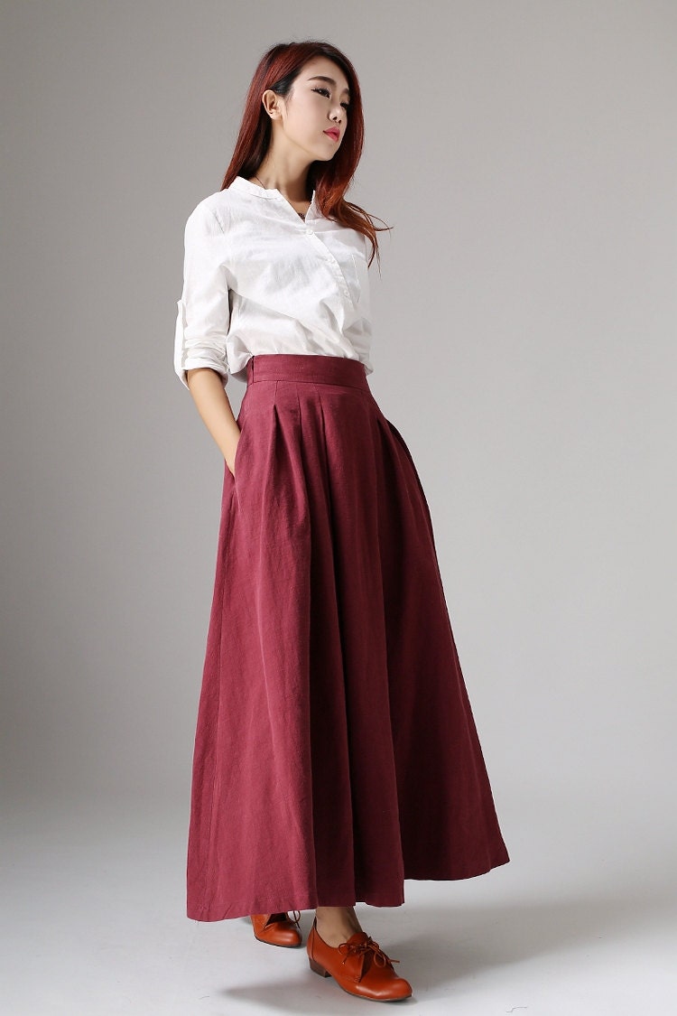 Plus size skirt linen skirt long skirt maxi skirt ladies | Etsy