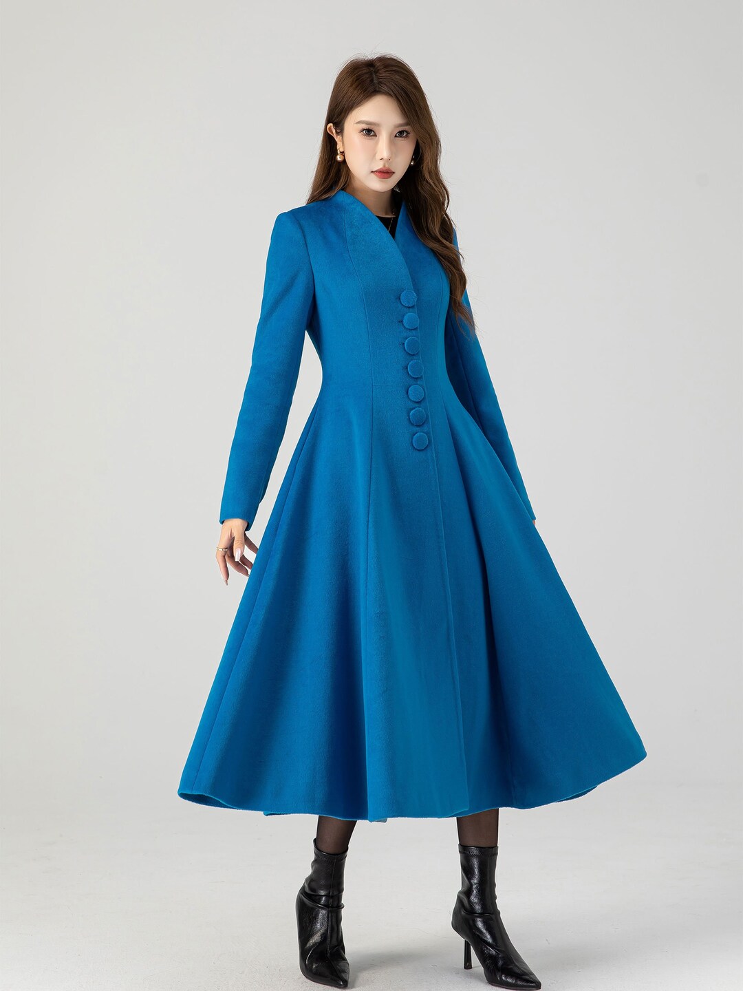 Pure Wool Midi Coat