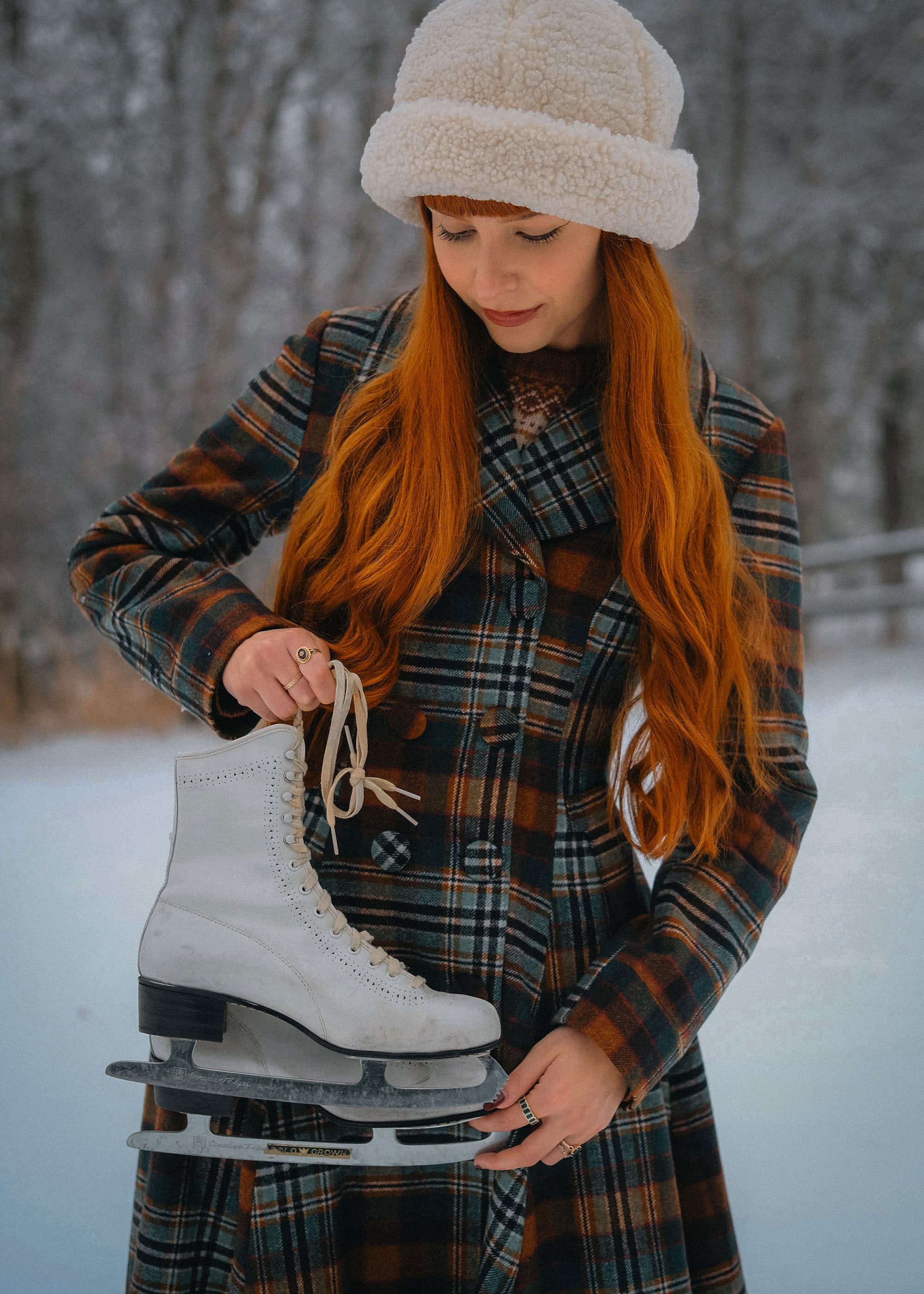 Wool Coat, Long Plaid Wool Coat, Wool Coat Women, A Line